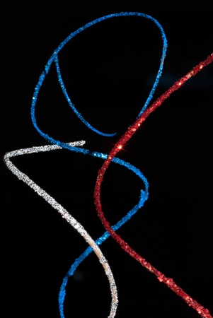 Red White and Blue wiresの写真素材