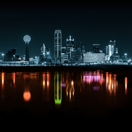 Reflection on trinity riverの写真素材