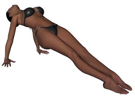 Photo of young woman exercising yoga practices - Upward Plank Poseの写真素材