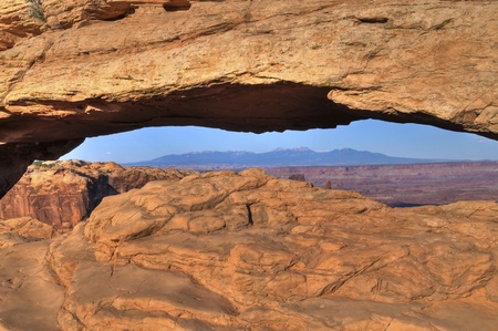 HDR image of Mesa Arch up close - Canyonlands State Parkの写真素材