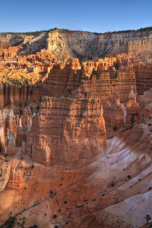 Hoodoos at Sunset - viewed from Amphitheater Point in Bryce Canyonの写真素材