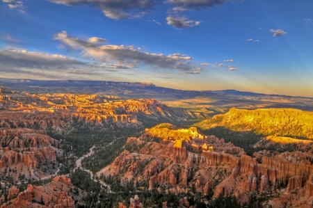 Hoodoos at Sunset - viewed from Amphitheater Point in Bryce Canyon