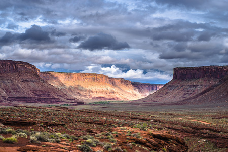 Dark Dramatic clouds and beautiful views from the Hurrah Pass Trail