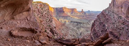 Anasazi Indian Ruins At False Kiva, Canyonlandsの写真素材