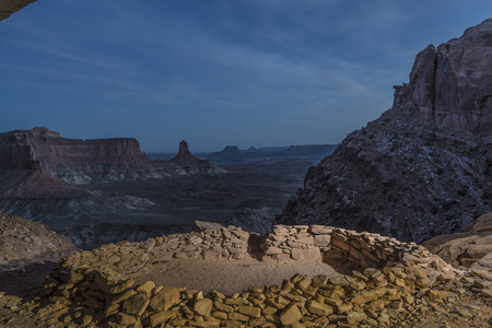 Anasazi Indian Ruins At False Kiva, Canyonlandsの写真素材
