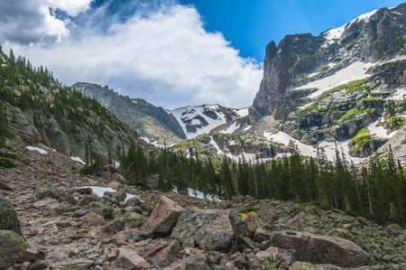 Trail from Lake Helene to Odessa - Colorado Rockiesの写真素材