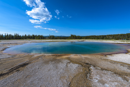 Opal Pool Midway Geyser Basin Yellowstone National Parkの写真素材