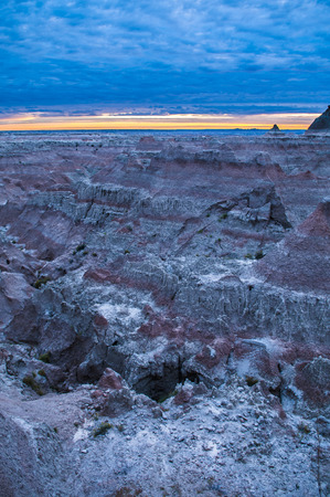 Beautiful Sunset in Badlands National Park South Dakotaの写真素材