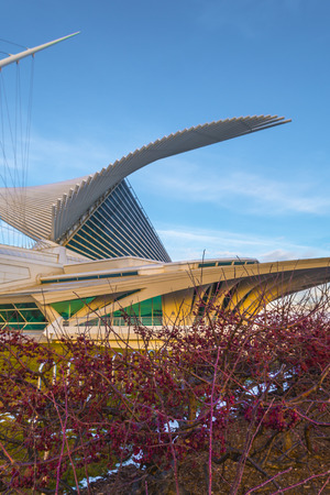MIlwaukee, WI Nov 29 2013  Milwaukee Art Museum - created by Spanish architect Santiago Calatrava. 30,000 works of art. 400,000+ visitors a year. 125 years of collecting art. From its roots in Milwaukeeâs first art gallery in 1888のeditorial素材