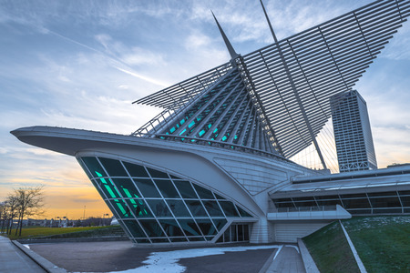 MIlwaukee, WI Nov 29 2013  Milwaukee Art Museum - created by Spanish architect Santiago Calatrava....