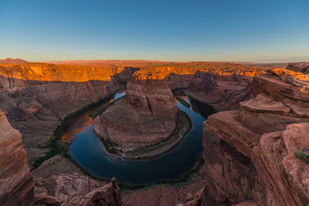 Beautiful Sunrise at Horseshoe Bend Page Arizonaの写真素材