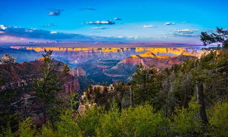 Grand Canyon North Rim Beautiful Sunset Skyの写真素材