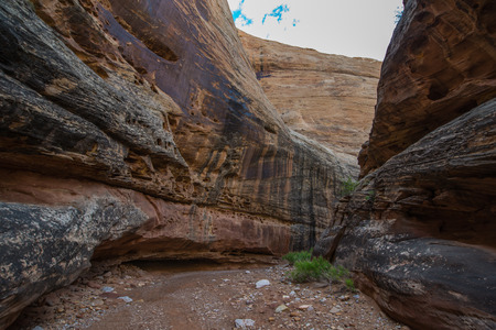 Grand Wash Waterpocket Fold in Capitol Reef National Parkの写真素材