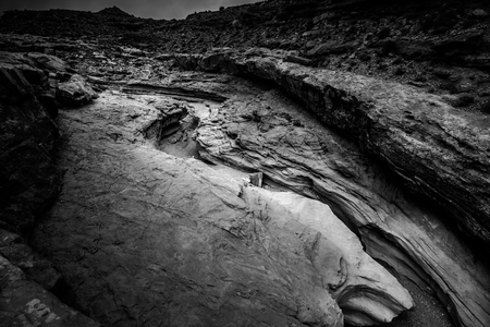 Little Wild Horse Canyon Black and White view from the top