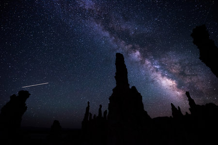 Milky Way rising over Tufa Towers Mono Lake California
