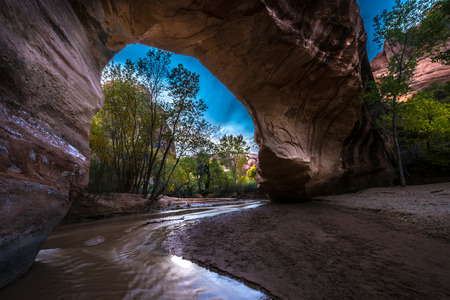 Coyote Natural Bridge Glen Canyon National Recreation Area Utah USAの写真素材