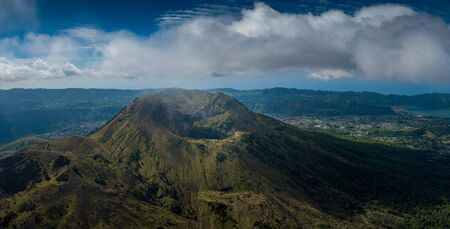 Mount Batur, Gunung Batur, Kintamani Volcano in Bali Panoramaの写真素材
