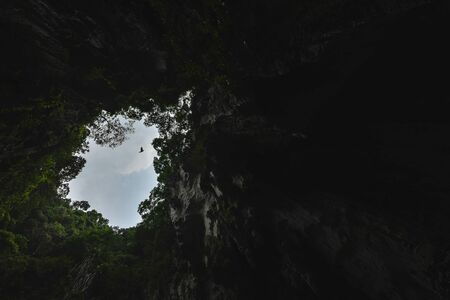 Batu Cave Inside the Hindu Temple Cave Kuala Lumpur City Malaysiaの写真素材