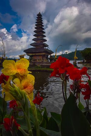 Pura Ulun Danu Beratan Temple in Bali Indonesiaの写真素材