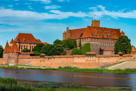 Malbork Castle 13th century fortified monastery Located by river Nogat in Polandのeditorial素材