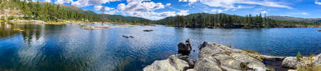 Otra river panorama, Sorlandet and Telemark Norwayの写真素材