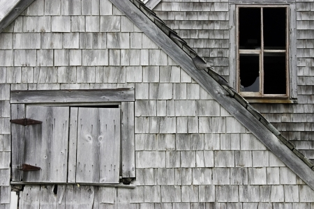 Abandoned old weathered building in Maine の写真素材