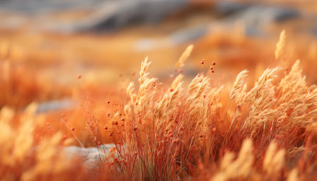 Tall grass in close-up detailの素材