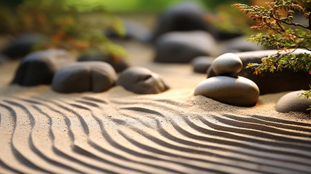A tree and rocks in close-upの素材