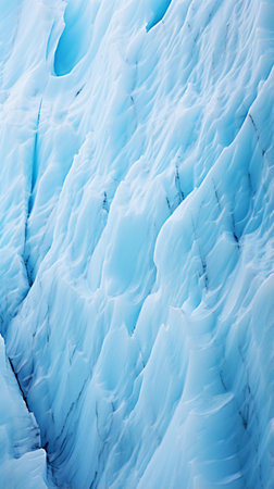 A massive glacier extending into the distanceの素材