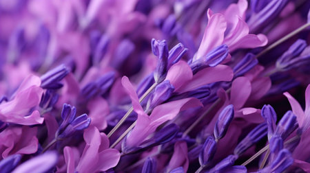 a close up of purple flowersの素材