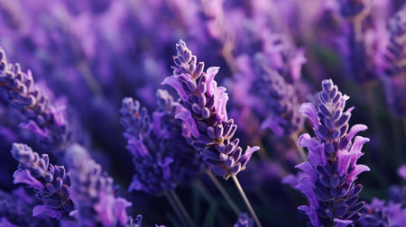 a close up of purple flowersの素材