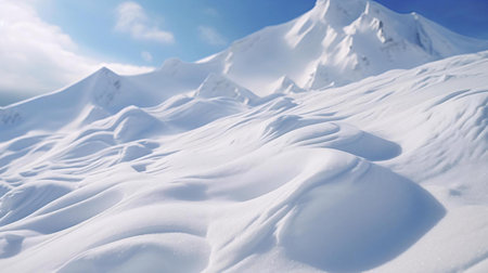 a large snowy mountainの素材