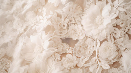 a close up of white flowersの素材