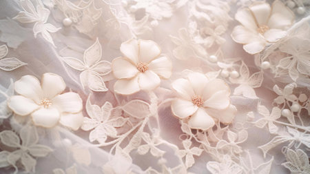 a group of white flowersの素材