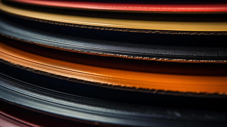 a close up of a black and gold bookの素材