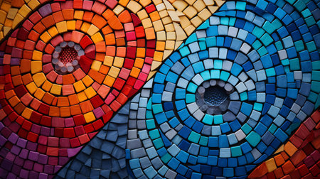 a colorful design on a black backgroundの素材