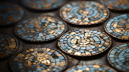 a close-up of a mosaicの素材