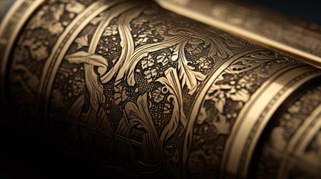 a close-up of a fossilの素材