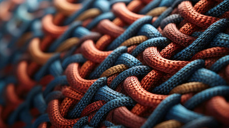 a pile of colorful ropeの素材