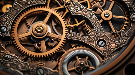 a close up of a clockの素材