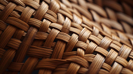 a close up of a woven basketの素材