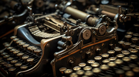 a close up of a typewriterの素材