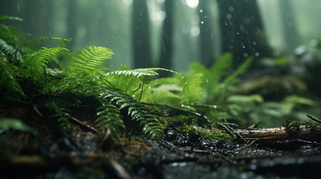 a close-up of some plantsの素材