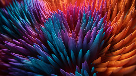 a close up of a pile of colorful yarnの素材