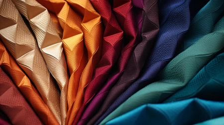 a close up of a colorful blanketの素材