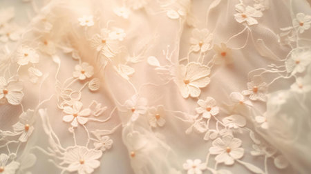 a close up of white flowersの素材