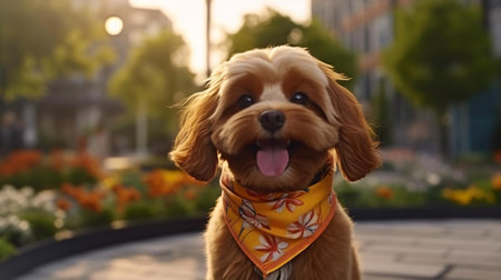 a dog wearing a shirtの素材