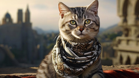 a cat wearing a garmentの素材