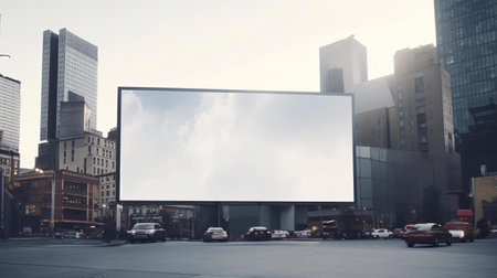 a large billboard in a cityの素材