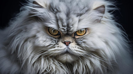 a cat with yellow eyesの素材